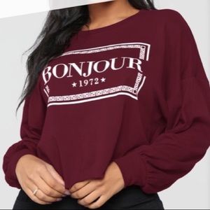 Burgundy flowy top